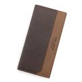 Leisure Men's Long Wallet Portable Multi-position Color Contrast Three Fold Wallet Multifunction Soft Men Coin Pocket Card Holder. 