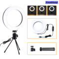 Anedshaop 【New Arrivals】18CM Dimmable Photography LED Selfie Ring Light Camera Phone Original Ring Lamp 10 inch With Table Tripods For Makeup Video Live Studio. 