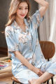 Cute Cotton Printed Pajama Set Sleepwear Terno For Women. 