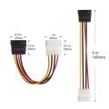 4-PIN Molex To SATA Power Adapter 4-Pin HDD to SATA 0.15 m. 