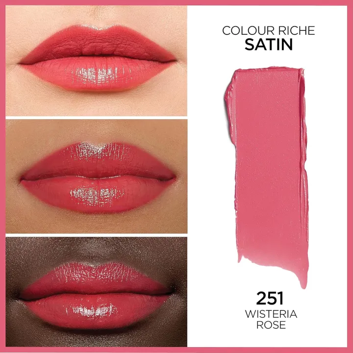 L'Oreal%20Paris%20Makeup%20Colour%20Riche%20Original%20Creamy,%20Hydrating%20Satin%20Lipstick,%20251%20Wisteria%20Rose%20by%20Genuine%20Collection%20-%20Image%202