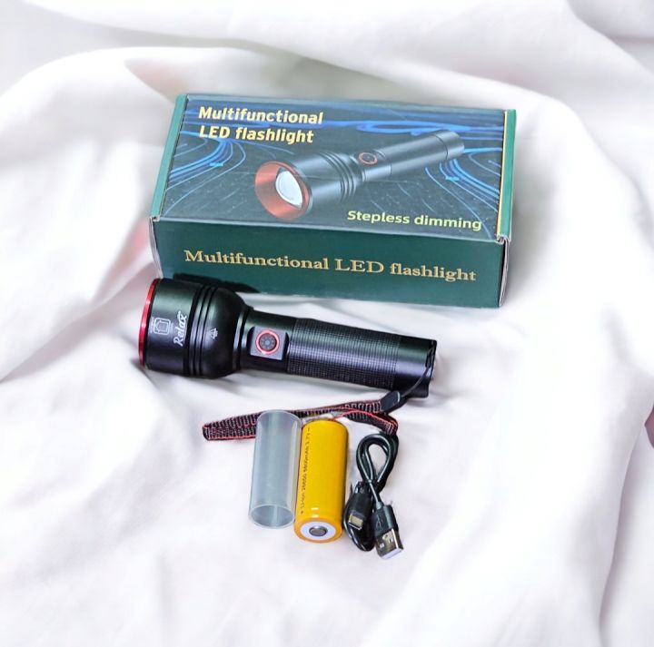 LED Flashlight 26650 Lithium Battery High Powered Imported Torch Emergency light Power Bank