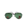 Premium Quality Uv400 Plus Diamond Hard B2 Glass Aviator In Green Lens With Gun Frame Sunglasses For Men. 
