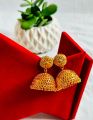 Gold Plated Pinjara/ Pinjada Earring Small Jhumka For Girls And Women. 