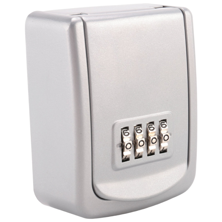 NAMUNY%20Key%20Lock%20Box%20Wall%20Mounted%204%20Digit%20Combination%20Lock%20Box%20for%20House%20Key%20Weatherproof%20Security%20Key%20Storage%20Lock%20Box%20Silver%20-%20Image%206