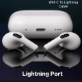 Airbuds / Earbuds Pro 2 /  2nd Generation  Powerful Bass And Treble A1 Sound Wireless Bluetooth Type C & Lightning Port Both Versions. 