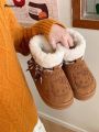 Wenefang Sanrio Hello Kitty Snow Winter Girl Plush Snow Booties Keep Warm Portable Slippers Shoes Non-Slip Sneaker Outdoor Warmth Snow Boot. 