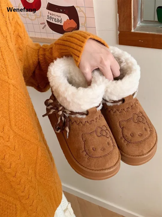 Wenefang%20Sanrio%20Hello%20Kitty%20Snow%20Winter%20Girl%20Plush%20Snow%20Booties%20Keep%20Warm%20Portable%20Slippers%20Shoes%20Non-Slip%20Sneaker%20Outdoor%20Warmth%20Snow%20Boot%20-%20Image%204
