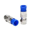 fasdaga Rg6 F Type Connector Coax Coaxial Compression Fitting 40 Pack (Blue). 