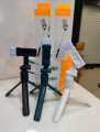 R1S/R1 Bluetooth Extendable selfie stick with LED lights wireless Remote And Tripad Stand. 