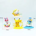 Storing character Sylveon character kawaii anime 10cm Pokémon character Pikachu action /Togepi/Piplup room ornaments model toy present. 