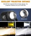 Mini Drive LED Fog Light For Cars and Bikes Dual Color (White & Yellow) With Cooling Fan 2Pcs.. 