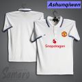 Ashunqiwen Man-u Short Sleeve Polo Football Jersey For Men - PP Micro Collar Polo Jersey - Man-u Jersey. 