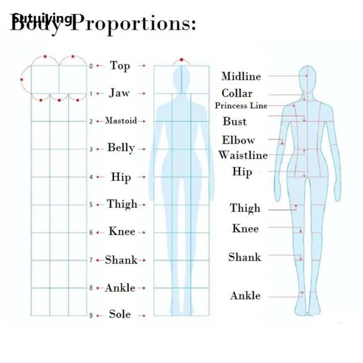 Sutuiying Fashion Drawing Template Ruler Illustration Template Ruler ...