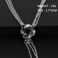 Xujiguanghui Movie Algerian Loveknot Necklace Vesper Lynd Casino Royale Bond Girl Love Knot Necklace Vintage Silver Plated Women Jewelry. 