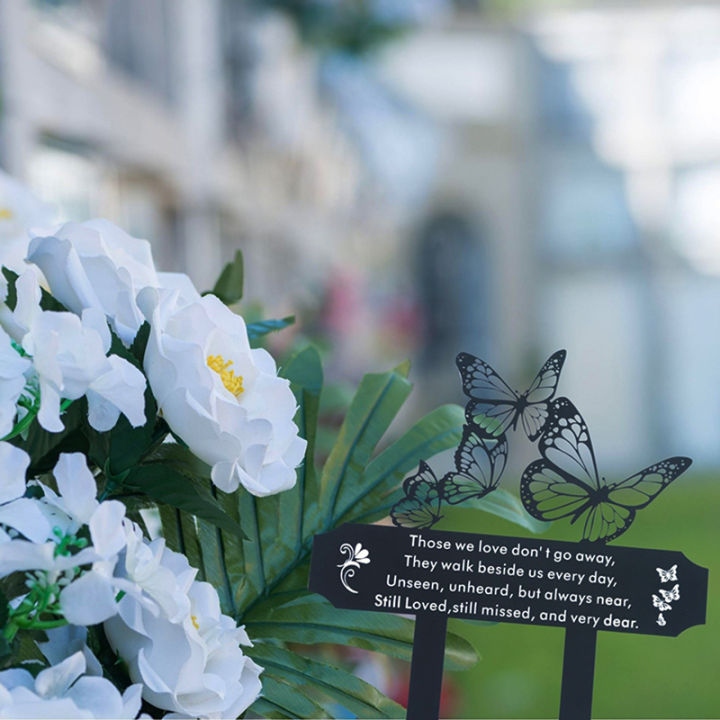 Sympathy Remembrance Gift - Angels Are Near Pewter Plate On River Stone For Memorial Gardens