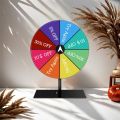 Reusable Plastic Prize Wheel Multicolor Editable Spinner Game Round Dry Erase Spin Wheel. 