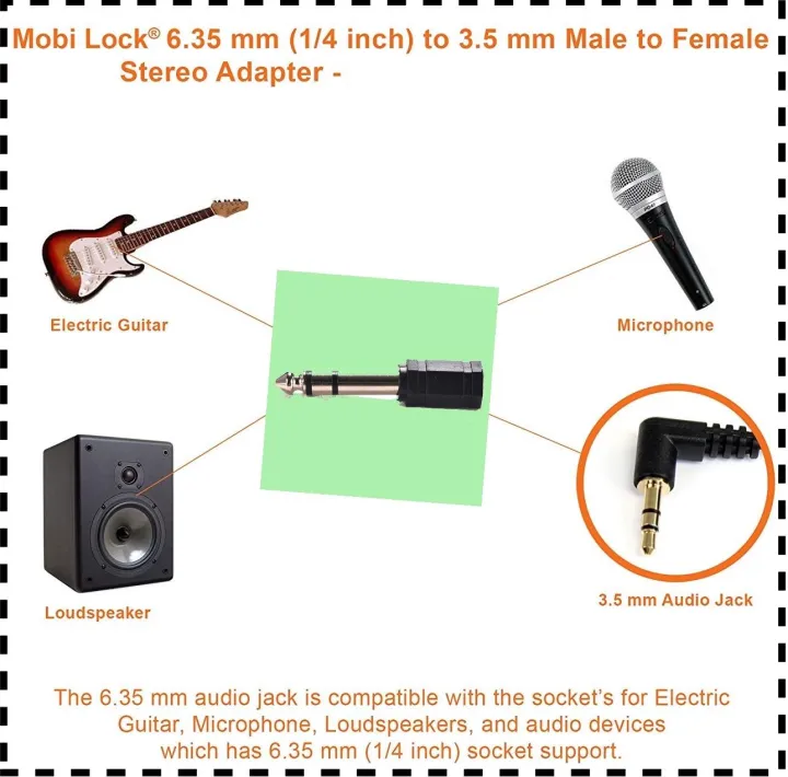 6.35%20mm%201/4%20inch%20Male%20Mono%20Plug%20to%203.5%20mm%20Female%20Audio%20Jack%20Adapter%20Converter%20Connector%20-%20Image%203