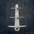 3 Layer Semi Circle Wooden Wall Rack Shelf with Formica Laminated by Supreme Decor. 