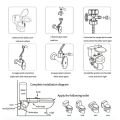 NAMUNY 7/8 Toilet Seat Attachment Bathroom Water Non-Electric Mechanical Bidet. 