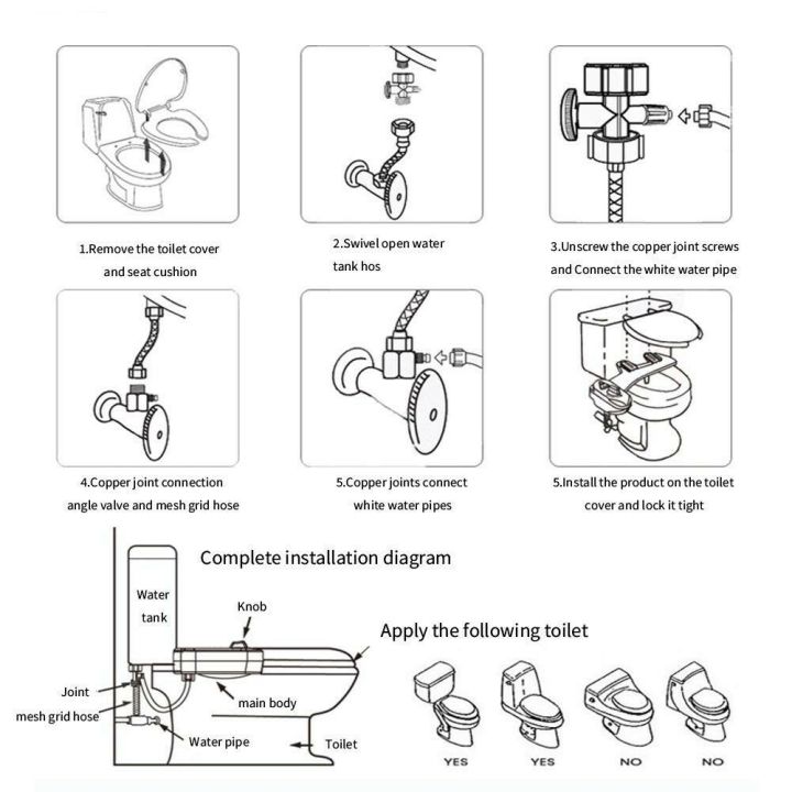 NAMUNY%207/8%20Toilet%20Seat%20Attachment%20Bathroom%20Water%20Non-Electric%20Mechanical%20Bidet%20-%20Image%204
