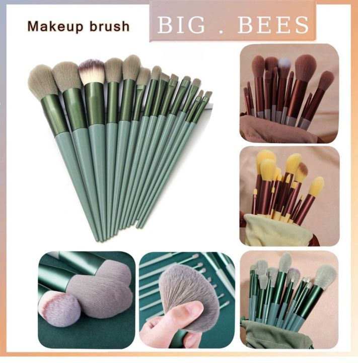 13%20pcs%20Portable%20Makeup%20Brush%20Pack%20Set-In%202%20Colors%20Pcs%20Makeup%20Brush%20Set%20With%20Storage%20Pouch%20For%20Women%20-%20Image%209