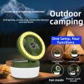 Powerful Rechargeable/Solar Portable Folding Fan Light Multi Functional Compact Cooling Fan with Light 2-in- Waterproof Tent Hanging Lantern Travel. 