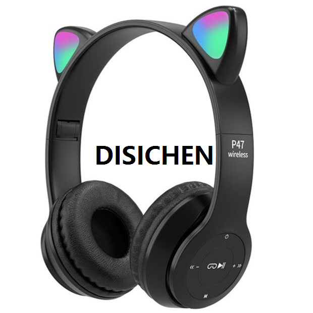 DISICHEN%20P47%20Bluetooth%204.1%20Headphone%20Wireless%20Headband%20Earphone%20Hands%20Free%20Music%20Headset%20With%20MF/TF%20AUX%20ports%20,%20P47%20Cat%20Ears%20Hot%20Selling%20-%20Image%208