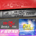 DOUBLE FISH FS232 Table Tennis Rubbers Kit with Black Red Ping Pong Rubber Sticky Sheet for Professional Training. 