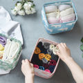 Wifu Cotton Linen Set of 3, 5 and 10 Small Foldable Basket for Closet Organizing, Multipurpose Storage Box Hamper for Clothings, Socks, Underpants, Kids Toy. 