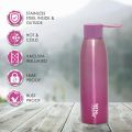 Thermosteel 500 ml Water Bottle 24 Hours Hot and Cold Double Walled Anti Skid Rustproof Leakproof Bottle for Office, School, Gym, Trekking,Purple. 