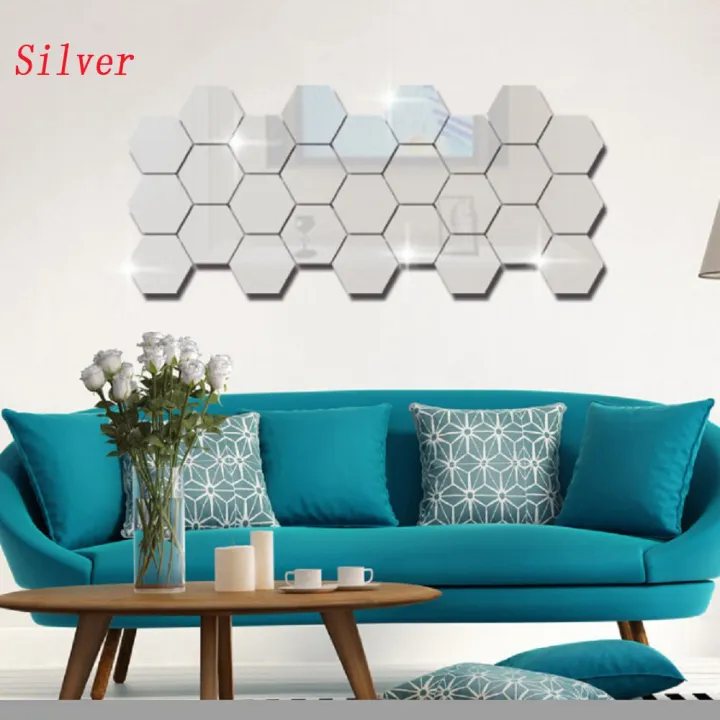 6/12Pcs%20Removable%20Art%20Safety%20Mural%20Decals%20Geometric%20Hexagon%20Mirror%20Wall%20Sticker%20Home%20Decor%20-%20Image%204