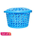 Bagmati Small Laundry Basket With Lid (Set of 3). 