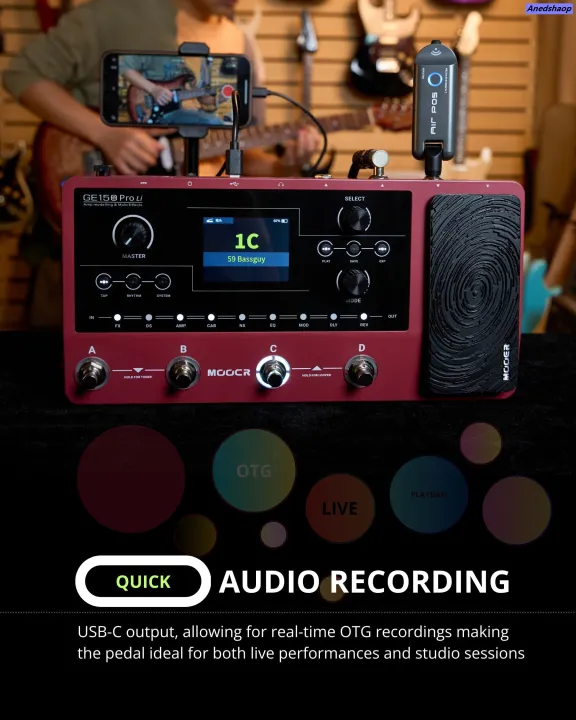 Anedshaop%20MOOER%20GE150%20Pro/Pro%20Li%20New%20Guitar%20Amp%20Modelling%20Multi%20Effects%20Pedal%20Built-in%209%20hrs%20Battery%20with%204%20Footswitches,%20IR%20Loader,%20-%20Image%206
