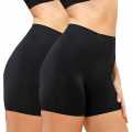 Pack of 2 Black Seamless Slip Short/Slacks For Women. 