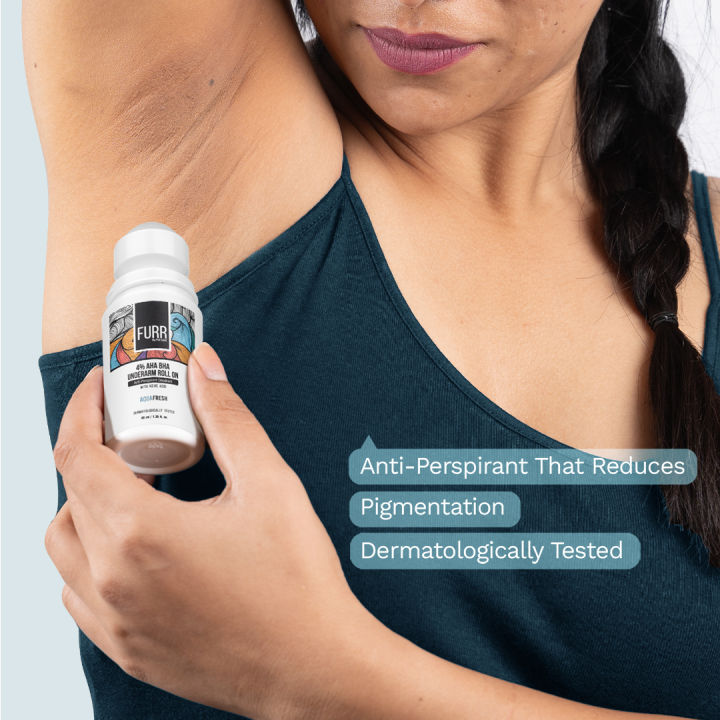 FURR%204%25%20AHA%20BHA%20Underarm%20Roll%20On%20with%20Kojic%20Acid%20%7C%20Long-Lasting%20FreshAqua%20Fragrance%20%7C%20Helps%20Reduce%20Pigmentation,%20Prevents%20Body%20Odour%20&%20Brightens%20Skin%20%7C%20Dermatologically%20Tested%20%7C%20Antiperspirant%20%7C%2040ml%20-%20Image%205