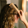 Difutagui Bamboo Wide Tooth Comb Hair Brushes Detangling Combs Anti-Static Fashion Curly Hair for Women Men Smoothing Massaging Home Salon Use. 