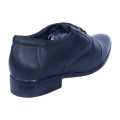 Black Leather Lace Up Black Horse Formal Shoes For Men. 