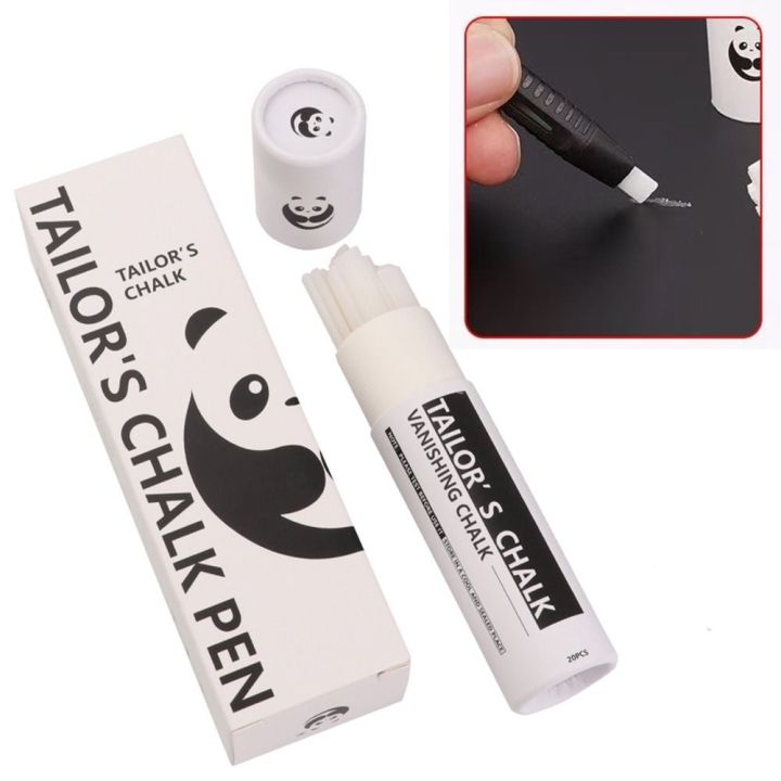 20Pcs DIY Tool Erasable Tailor's Chalk Invisible Needlework Replaceable Refills High Temperature Disappear Painting Powder Tailor Cutting Cloth Tailor's Marker for Sewing Accessories