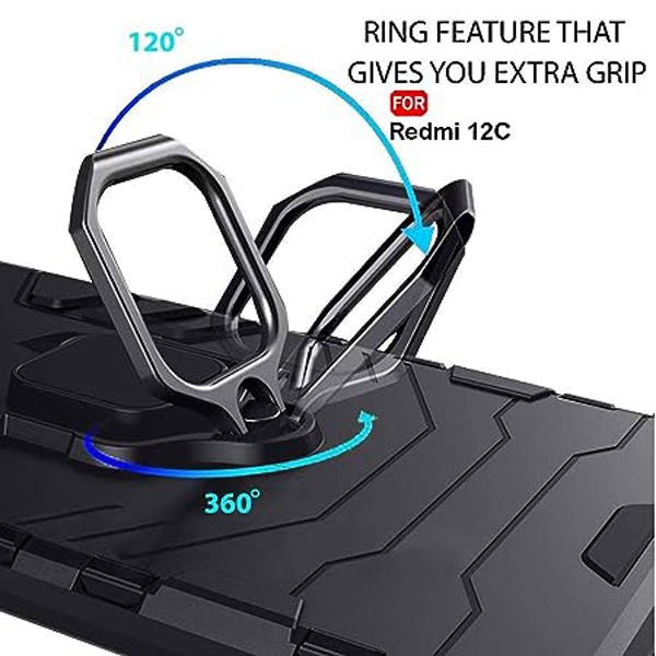 Tough%20Armor%20Bumper%20Back%20Case%20Cover%20for%20Mi%20Redmi%2012C%20%7C%20Ring%20Holder%20&%20Kickstand%20in-Built%20%7C%20360%20Degree%20Protection%20Back%20Case%20Cover%20Black%20-%20Image%206