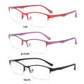 Metal Reduces Eye Strain Half Frame Myopia Glasses Prescription Eyeglasses Computer Goggles Short-sighted Eyewear. 