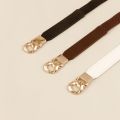 Ladies Fashion Stretch Adjustable PU Leather Buckle Waistband Dress Belts Waist Strap Women Waist Belt. 