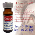 Detick – Solution For Scabies, Fungal, Lice, Flea, Ticks For Pets Cats & Dogs (1cc) 10pcs by Crown Aquatics. 