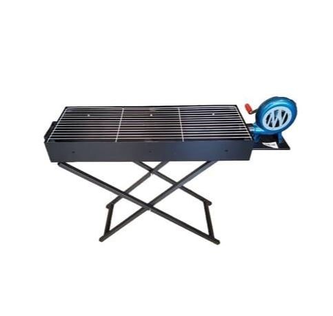 Portable Charcoal BBQ Grill with Fan Integration, Charcoal BBQ
