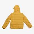 Yellow Color Down Jacket With Hood For Girl. 