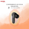 Vestel ZAPP ZE101 Earbuds | Bluetooth 5.3 | Quad Mic ENC | 45ms Ultra-Low Latency | Deep Bass | True Bass Sound | BT Calling | IPX6 Waterproof | 40H Battery Life | 13mm Drivers | One-Touch Voice Assistant | Wireless Earbuds for Gaming & Music. 