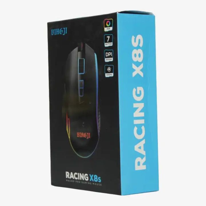 Biagji Racing X8S RGB Gaming Mouse