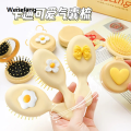 Wenefang Portable Hair Brush for Kids Cute Cartoon Floral Animal Massage Comb for Children Girl Kawaii Outdoor Women Baby Hair Care. 
