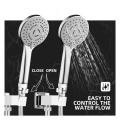 Shower Head Shut Off Valve Shower Flow Control Valve G1/2 Flow Pressure Regulator for Handheld Shower Bidet Sprayer. 