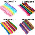 100Pcs Chenille Stems Pipe Cleaners Rods Kids Craft Toy Fuzzy Wire Chenille Stems Twist Wire for DIY Flower Mix Rainbow Toy. 